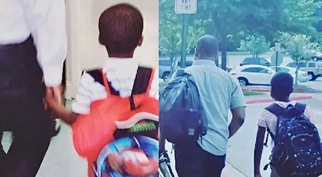 Imágenes de Kobi Anderson con su hijo Caleb.