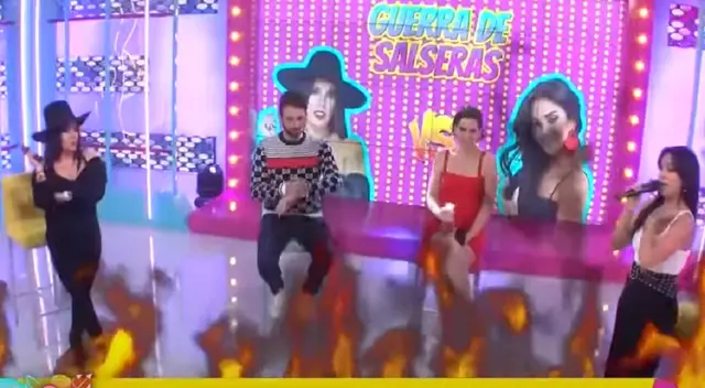 La Yaha y Daniela Darcourt improvisaron al ritmo del rap en Amor y fuego.