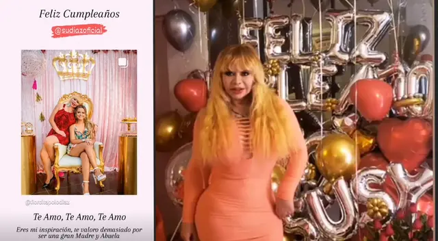 Susy Díaz cumple 57 años y Florcita Polo sorprende a su madre en su día