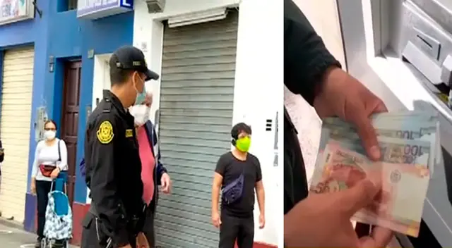 Ciudadanos aplaudieron la acción de la PNP tras devolverle el dinero a abuelito. Ciudadanos aplaudieron la acción de la PNP tras devolverle el dinero a abuelito.