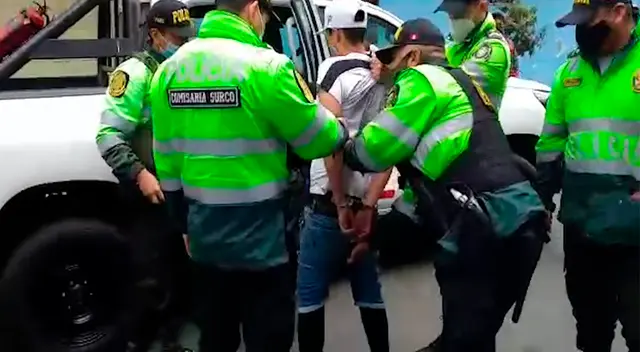 Detienen a sujeto por robo en Surco.