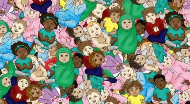 Reto viral: encuentra al bebé dormido.