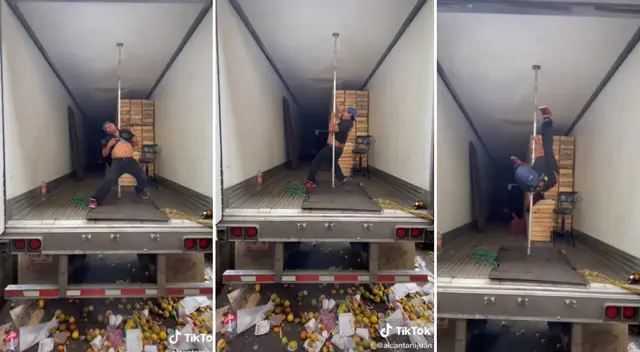 Los jóvenes aprovecharon un camión para hacer gala de su talento.