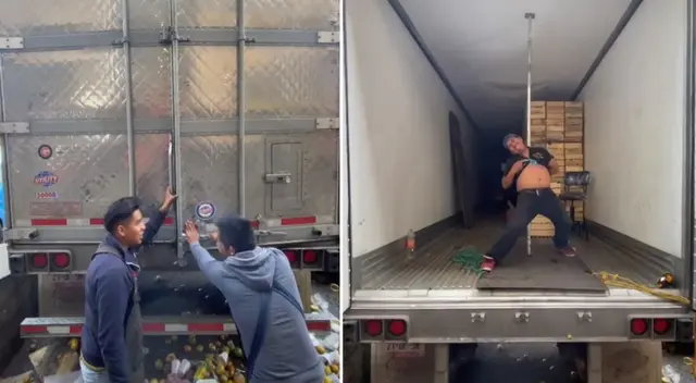 Los jóvenes aprovecharon un camión para hacer gala de su talento.