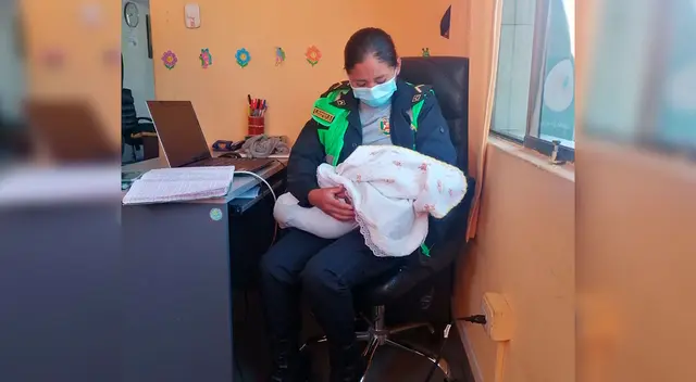 Policía da de lactar a recién nacido que había sido abandonado Policía da de lactar a recién nacido que había sido abandonado