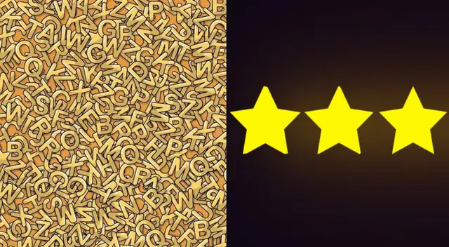 Reto viral: encuentra las 5 estrellas escondidas en la sopa de letras. Reto viral: encuentra las 5 estrellas escondidas en la sopa de letras.