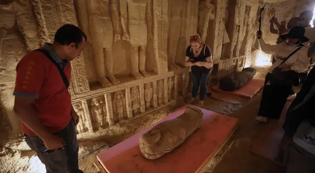 59 sarcófagos de hace 2 600 años con sus momias intactas | Foto: EFE 59 sarcófagos de hace 2 600 años con sus momias intactas | Foto: EFE