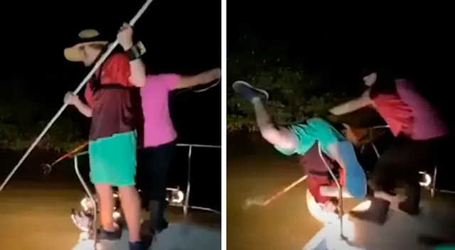 Hombre va a pescar de noche y su esposa lo salva de una inminente caída