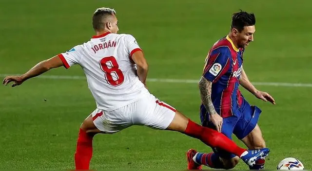 Lionel Messi no apareció y el Barcelona solo pudo empatar con el Sevilla