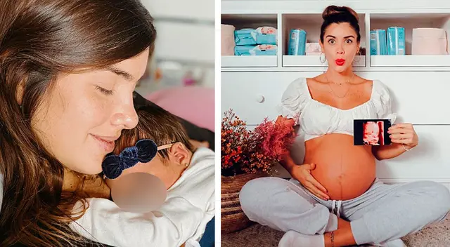 Korina y Mario comparten divertida discusión por bañar a su bebé