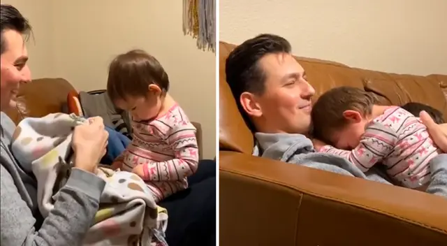 La pequeña estalló en llanto al no poder reconocer a su papá.