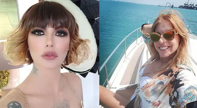 Geni Alves agradece a Angie Jibaja por su mensaje d eapoyo.