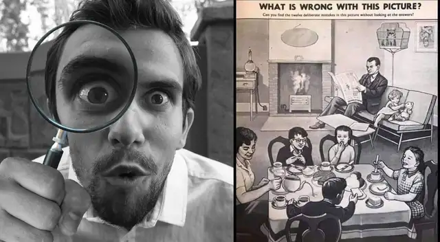 Reto viral: encuentra los 12 errores en la imagen de la familia.