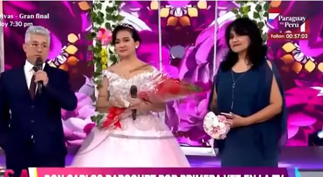 Daniela Darcourt llora al ver a su papá por primera vez en televisión