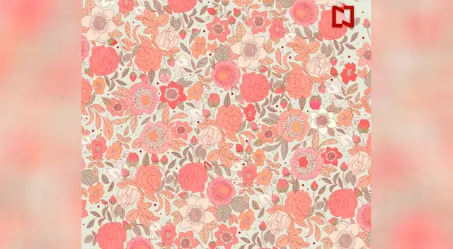 ¿Puedes ver a la fresa escondida entre las flores?