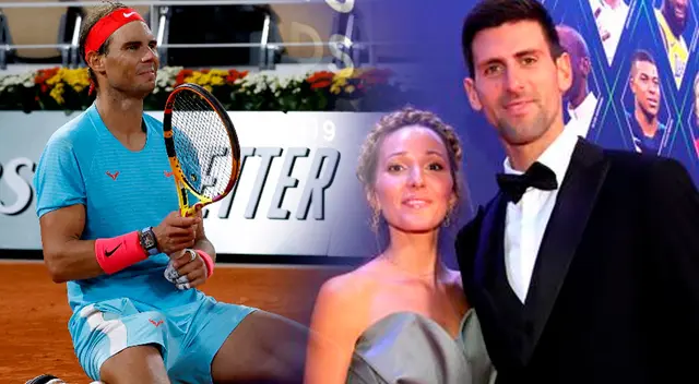 Rafael Nadal recibió el saludo de la esposa de Novak Djokovic. Rafael Nadal recibió el saludo de la esposa de Novak Djokovic.