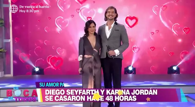 La pareja conformada por Karina Jordán y Diego Seyfarth estuvo de invitada en En boca de todos, donde sorprendieron al bailar El danubio azul