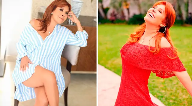 Magaly Medina feliz por la sintonía de su programa.