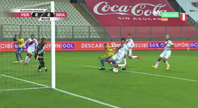 Supuesta infracción de Carlos Zambrano contra Neymar.