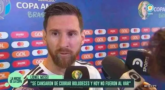 En redes sociales se recordó a Messi cuando criticó arbitraje de Copa América 2019 En redes sociales se recordó a Messi cuando criticó arbitraje de Copa América 2019