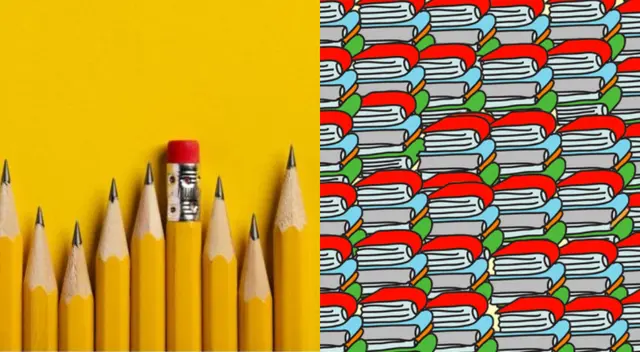 Reto viral: encuentra el lápiz escondido. Reto viral: encuentra el lápiz escondido.