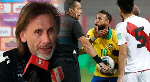 Ricardo Gareca disconforme con el arbitraje.