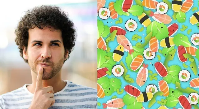 Reto viral: encuentra al gusano escondido en el sushi.