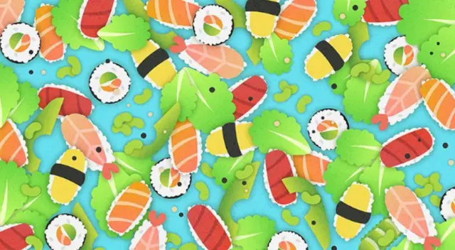 Reto viral: encuentra al gusano escondido en el sushi.
