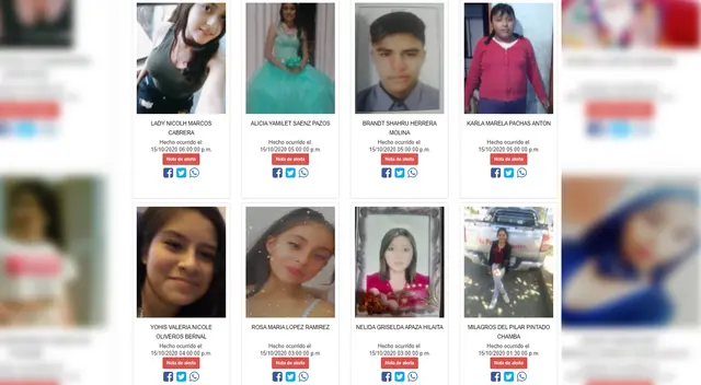Familias no tienen que esperar 24 horas para denunciar desapariciones. Todos los casos están en Desaparecidos en Perú. Familias no tienen que esperar 24 horas para denunciar desapariciones. Todos los casos están en Desaparecidos en Perú.