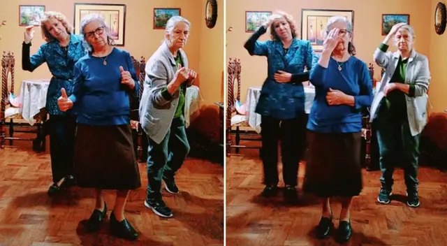 Las ancianas causaron sensación con sus pasos de baile.