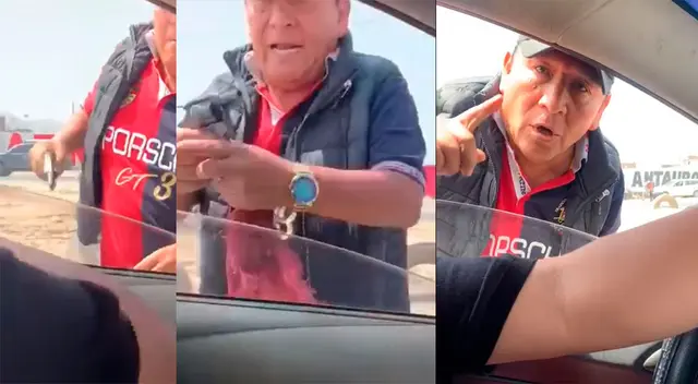 Sujeto amenazó a conductor por reclamarle por botar basura