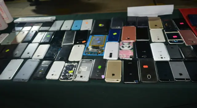 Se encontraron 64 celulares presuntamente robados.
