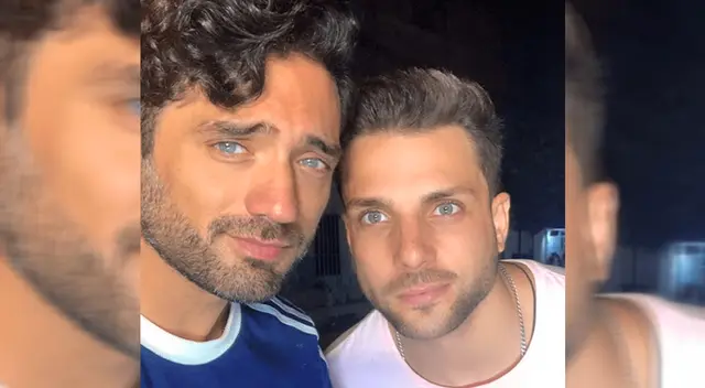 Pablo Heredia y Nicola Porcella en campaña de concientización contra el coronavirus.