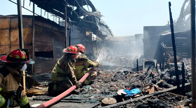 El Cuerpo General de Bomberos, la Policía Nacional, el Ejército Peruano y serenos del municipio de San Juan de Lurigancho trabajaron durante horas para acabar con el siniestro. El Cuerpo General de Bomberos, la Policía Nacional, el Ejército Peruano y serenos del municipio de San Juan de Lurigancho trabajaron durante horas para acabar con el siniestro.