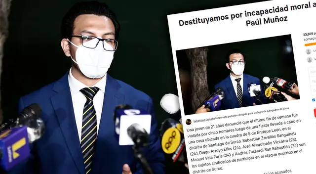 Cibernautas están a punto de llegar a las 25 mil rúbricas, siendo la meta para intentar que el defensor legal de uno de los presuntos violadores sea finalmente expulsado del CAL.