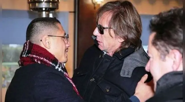 El encuentro  hace  un tiempo entre Ricardo Gareca y  Lapadula.