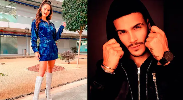 Luciana Fuster y Mario Irivarren cantan juntos. Luciana Fuster y Mario Irivarren cantan juntos.