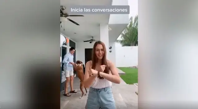 ¡Qué gran coreografía! Un cachorro y su dueño fueron los protagonistas de un reto de baile de su hermana para TikTok, causando risas en los internautas.