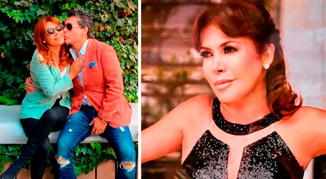 Magaly Medina enamora a Alfredo Zambrano con disfraz de bruja. Magaly Medina enamora a Alfredo Zambrano con disfraz de bruja.