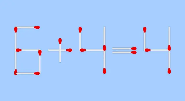 Tienes que mover un solo fósforo para que la respuesta sea correcta Tienes que mover un solo fósforo para que la respuesta sea correcta