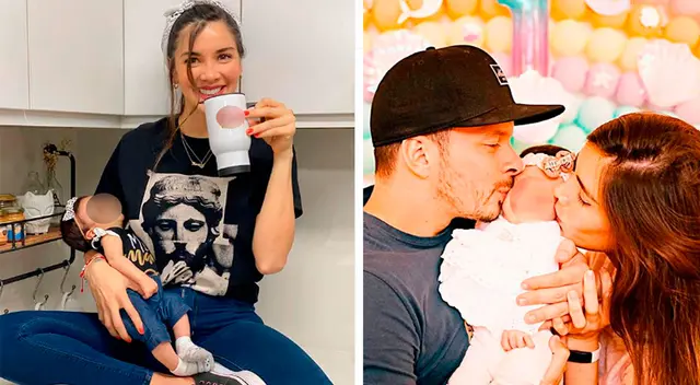 Korina Rivadeneira se muestra cansada por su bebé.