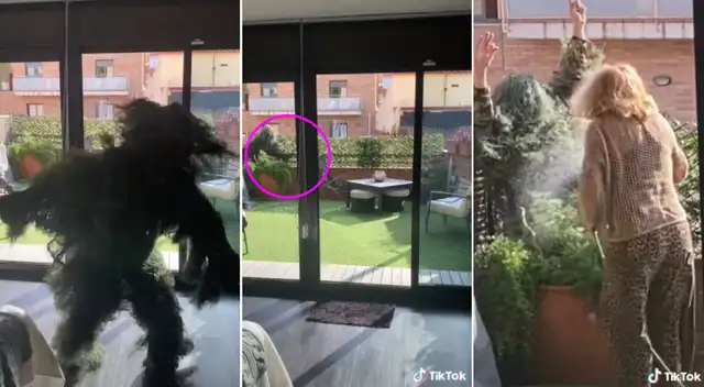 El joven aprovechó la rutina de su mamá y se escondió entre sus plantas. El joven aprovechó la rutina de su mamá y se escondió entre sus plantas.