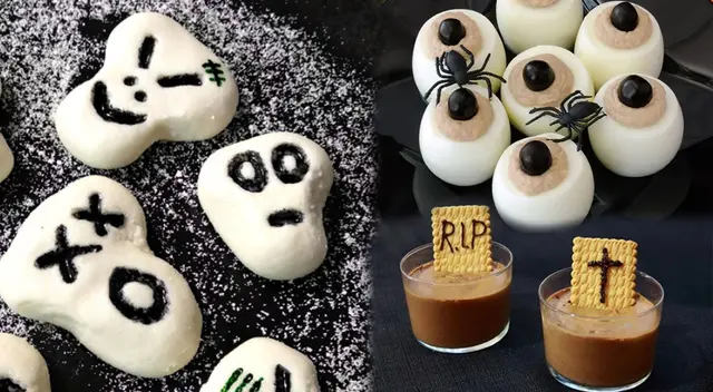 Postres caseros para Halloween. Postres caseros para Halloween.