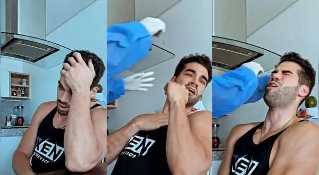 A Guty Carrera no le gustó nada el hisopado al que se sometió, y compartió su hilarante reacción en sus redes sociales.