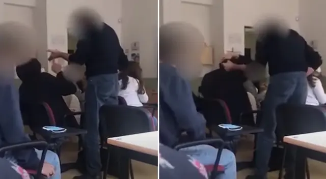 El profesor se puso a discutir con su alumno sobre el uso de mascarillas en clase.