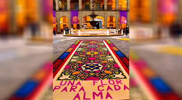 “Con esta ofrenda apegada a costumbres que vienen de lejos, recordamos a los difuntos niños y adultos”, indicó el presidente mexicano López Obrador.