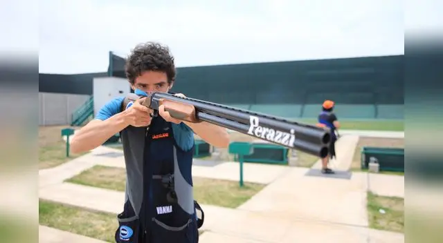 De Souza entrena la modalidad fosa olímpica