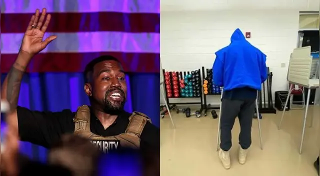 El rapero Kanye West se mostró optimista al compartir en sus redes sociales el momento de su votación.