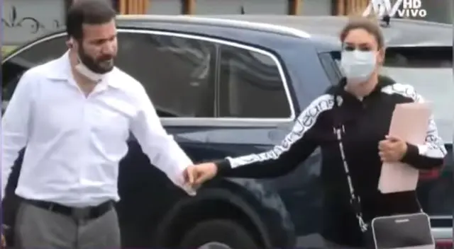 Tilsa Lozano y el padre de sus hijos, 'Miguelon', acudieron a una pastelería y se mostraron amigables al despedirse.