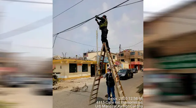 Cable era un peligro para los vecinos.